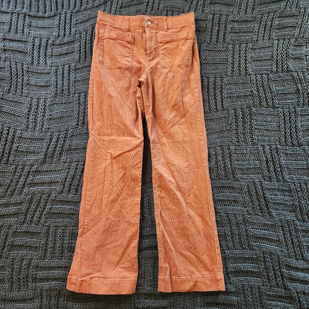 Draper James RSVP, Straight Corduroy Pants, Orange, 8